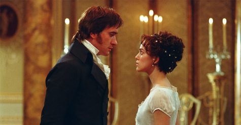 Mr. Darcy and Elizabeth Bennet (left to right) pictured in a ballroom in the 2005 movie adaptation of Pride and Prejudice, directed by Joe Wright.
