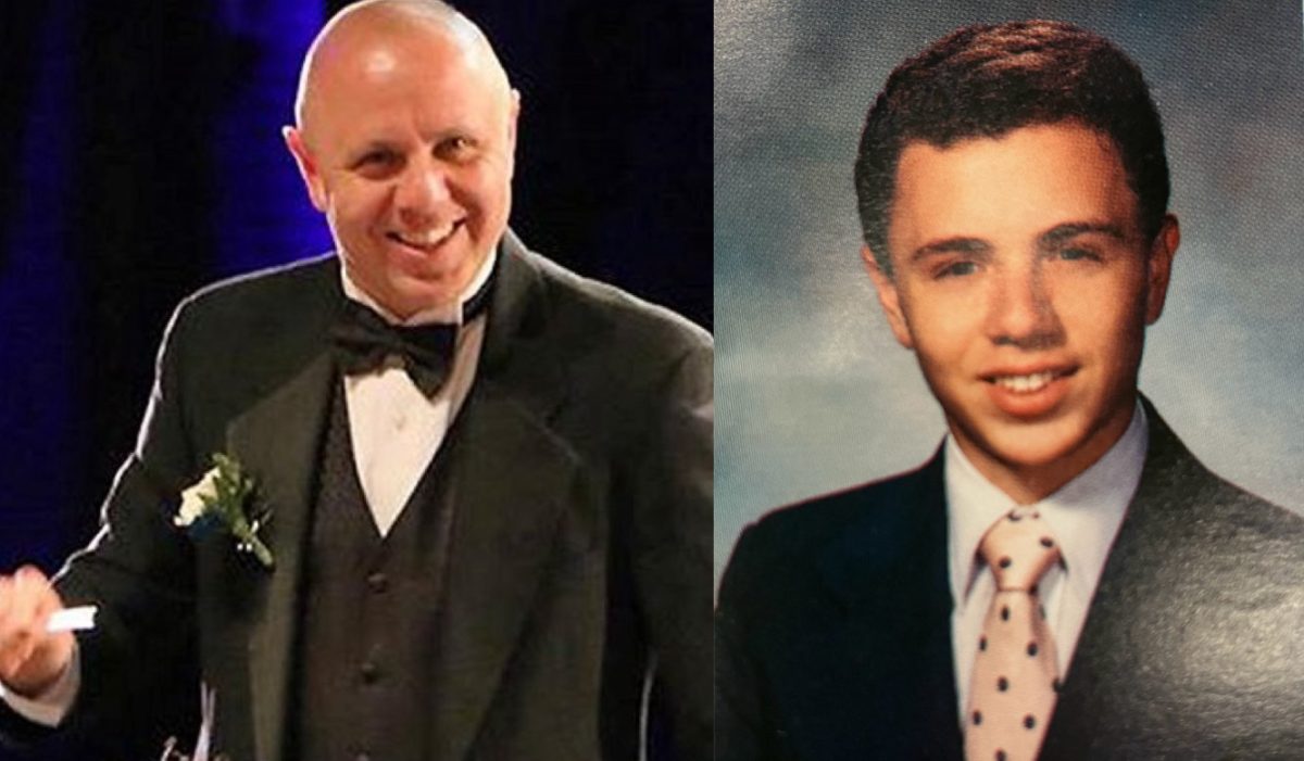 High School Memorabilia—Pictured to the right is Mr. Schwartz’s 1989 Senior Yearbook Photo.