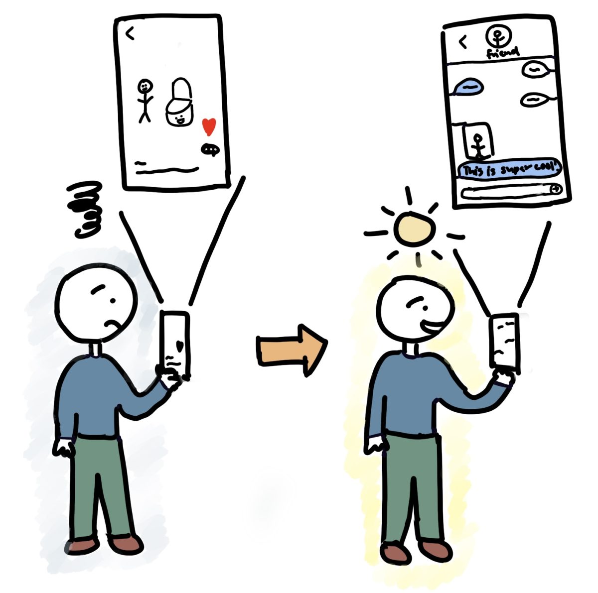 Choosing social— One way to bring the “social” back into social media is to treat the platform as a tool for starting conversations. Try reaching out to a friend about something they’ve shared—this small, intentional shift can go a long way. 