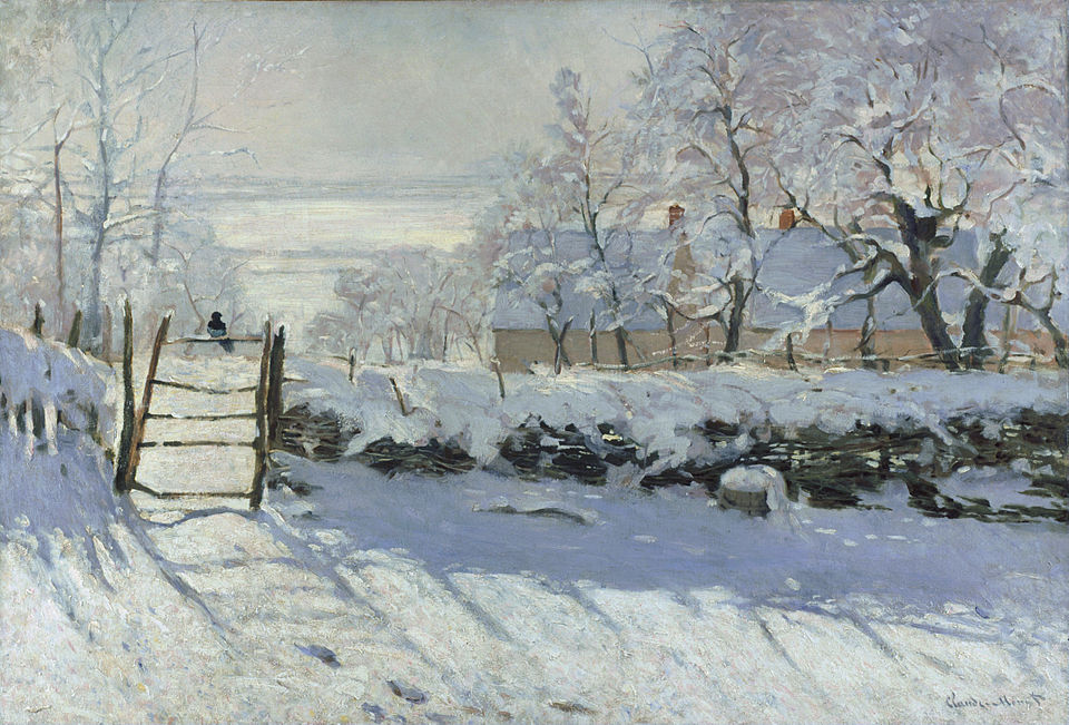 Claude Monet’s The Magpie - 1868-1869, oil on canvas, located at the Musée d’Orsay in Paris, France

